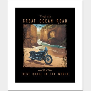 I rode the Great Ocean Road and it is the best motorcycle route in the world Posters and Art